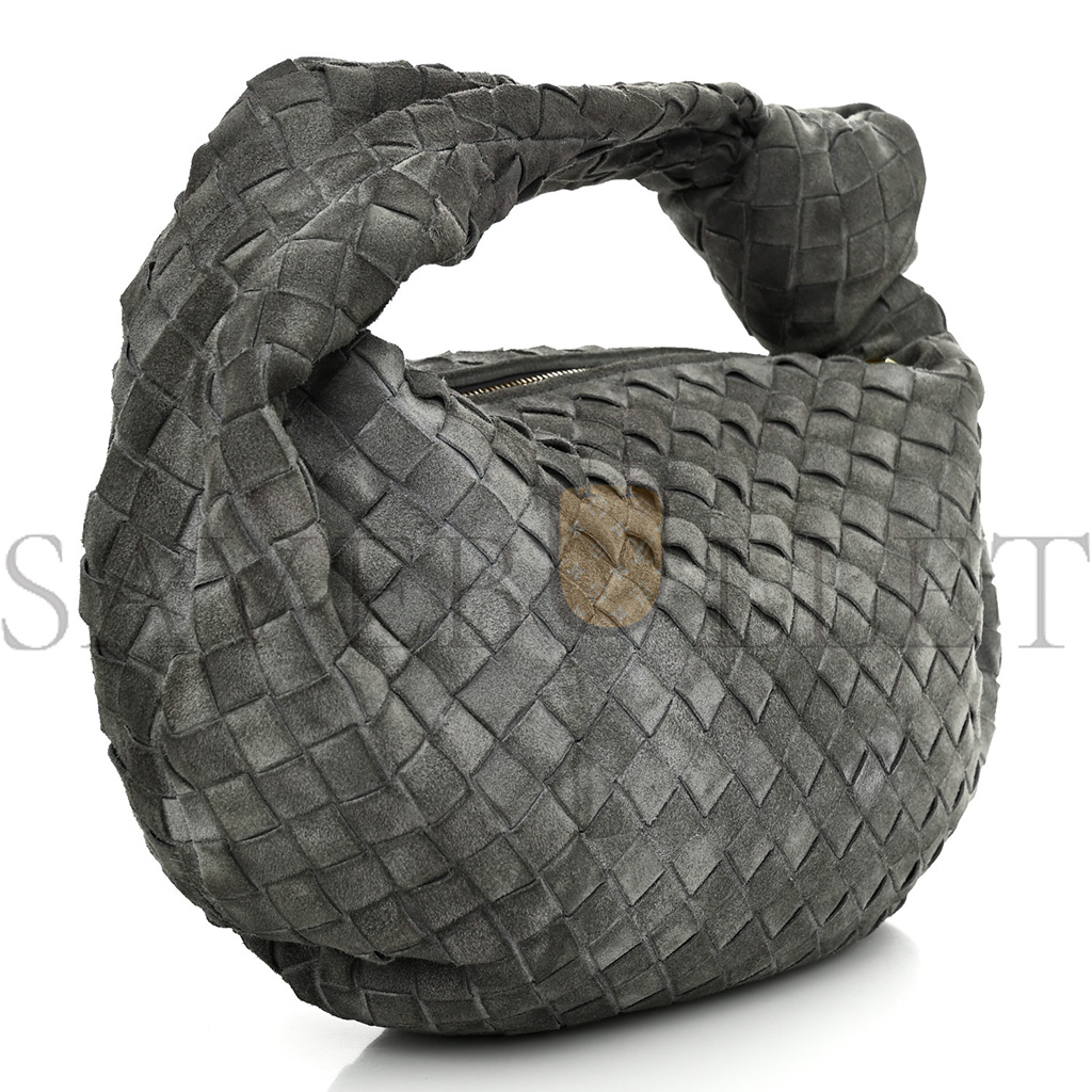 BOTTEGA VENETA SUEDE CALFSKIN INTRECCIATO TEEN JODIE HOBO THUNDER  (36*22*13cm)