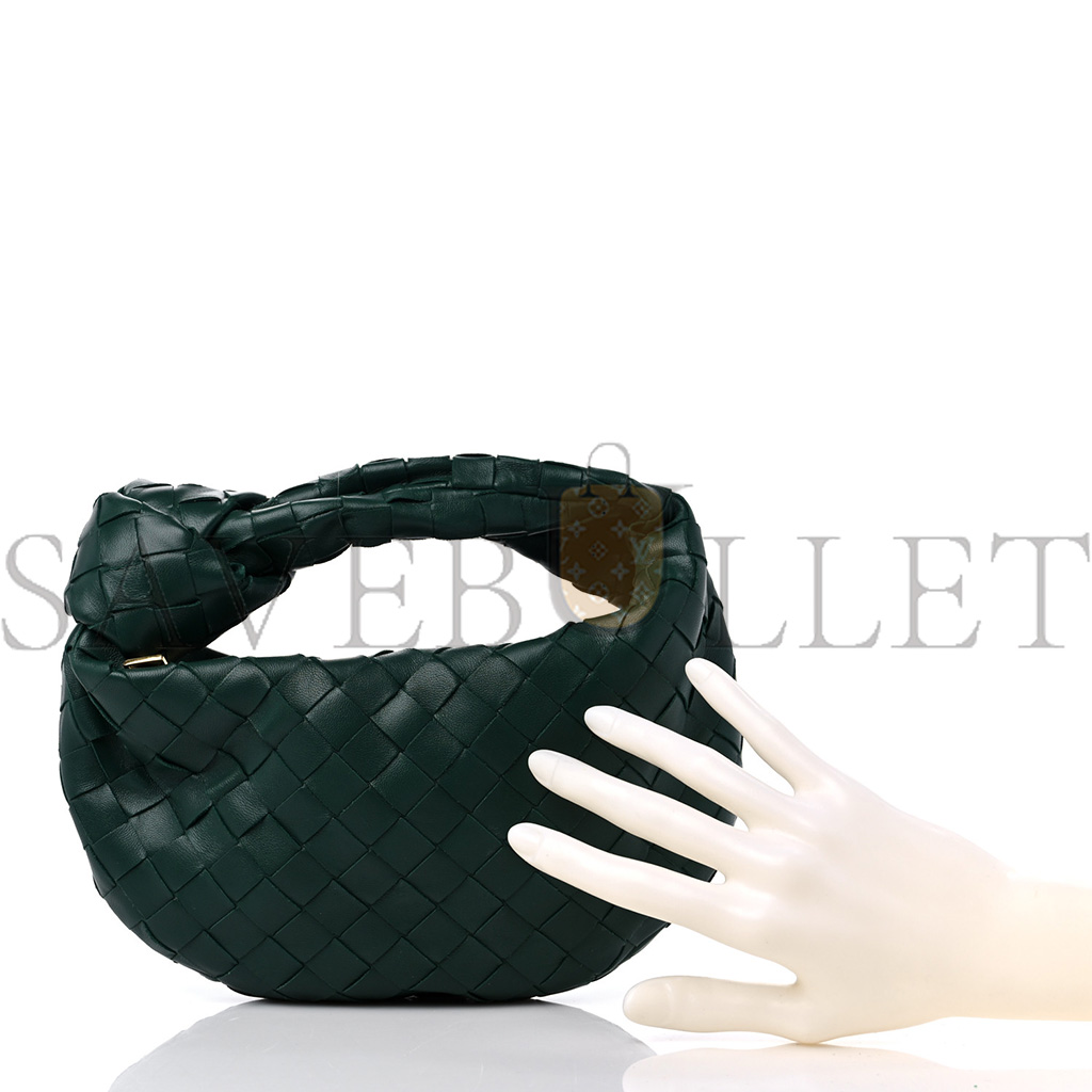 BOTTEGA VENETA NAPPA INTRECCIATO MINI JODIE RAINTREE  (23*15*9cm)