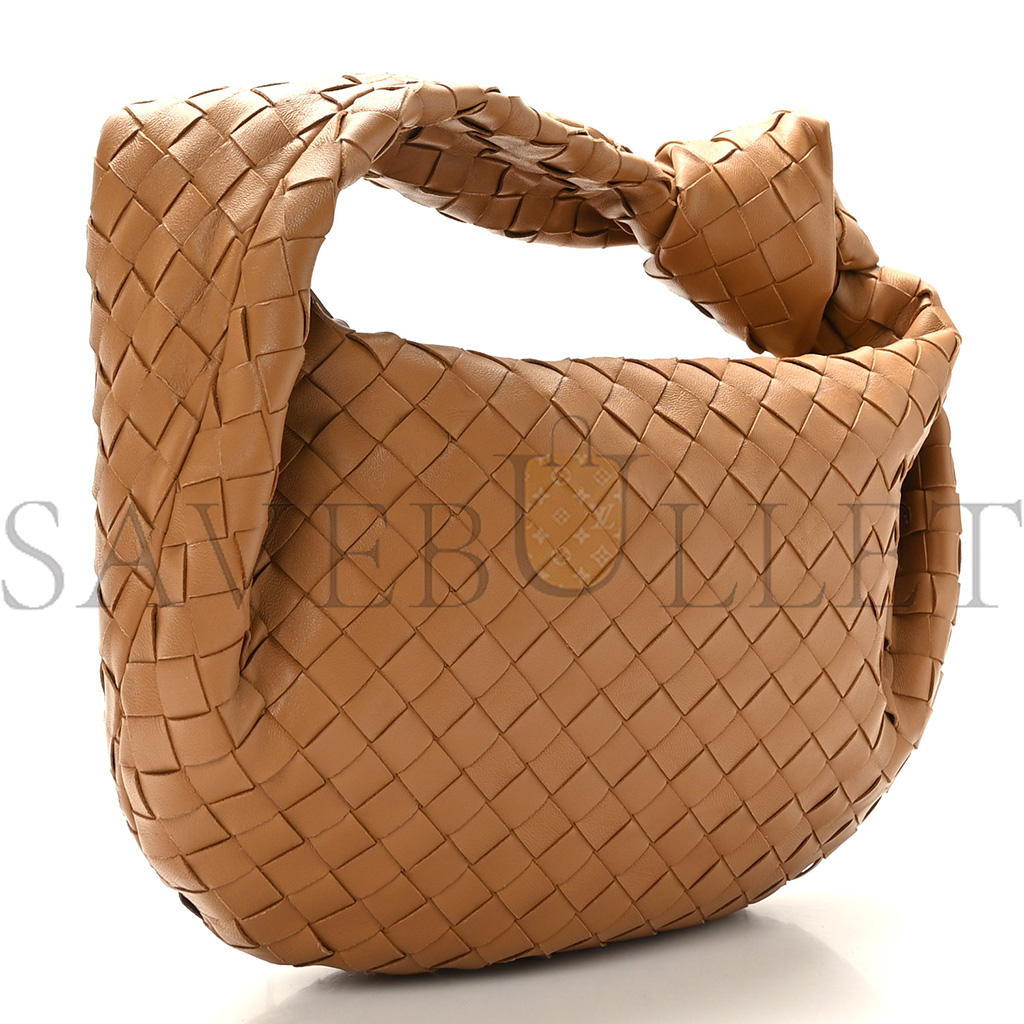 BOTTEGA VENETA NAPPA INTRECCIATO TEEN JODIE HOBO CARAMEL  (33*20*6cm)