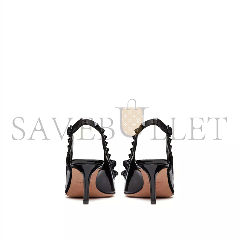VALENTINO ROCKSTUD BOW SLINGBACK PUMP IN PATENT LEATHER WITH MATCHING STUDS 60MM 5W2S0IB8IXH_0NO VALENTINO ROCKSTUD BOW SLINGBACK PUMP IN PATENT LEATHER WITH MATCHING STUDS 60MM 5W2S0IB8IXH_0NO