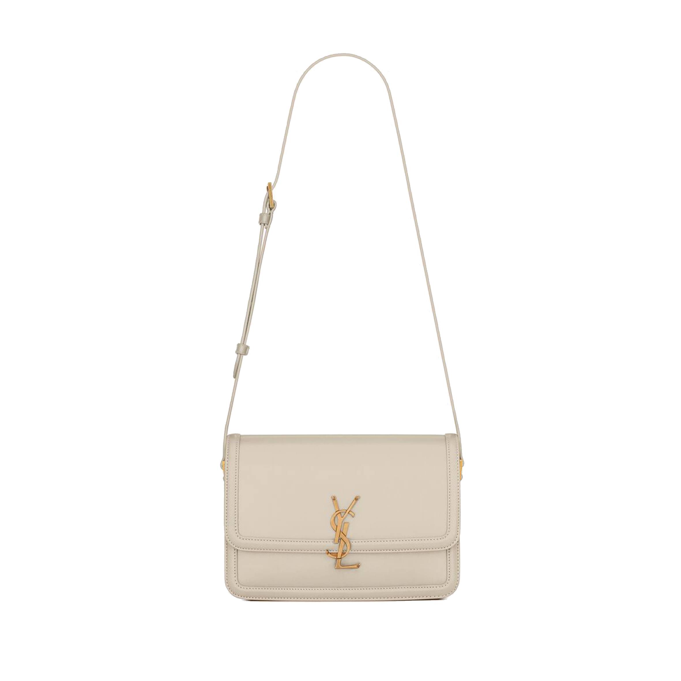 YSL SOLFERINO MEDIUM SATCHEL IN BOX SAINT LAURENT LEATHER 6343050SX0W9207 (23*16*6cm)