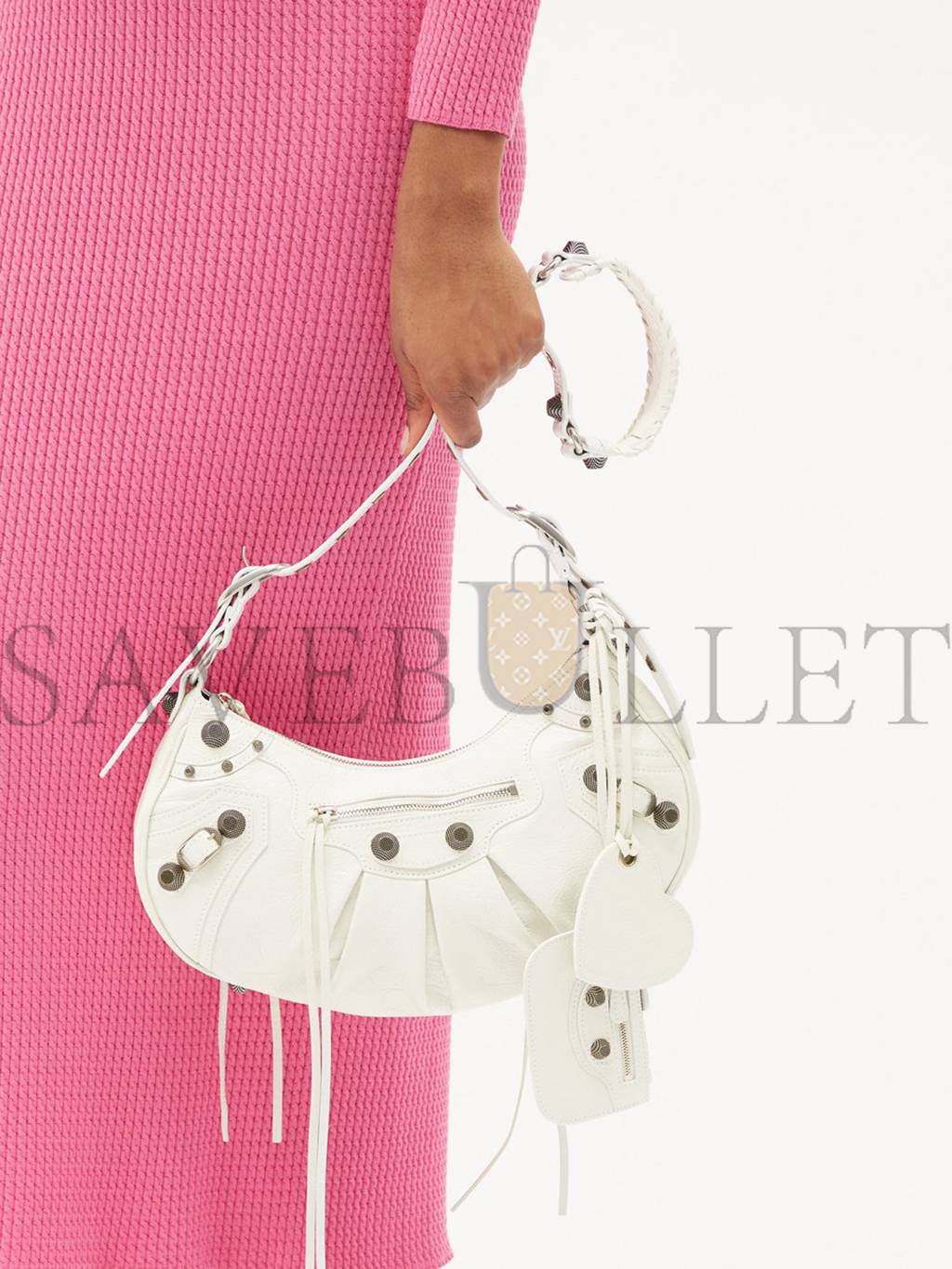 BALENCIAGA WHITE CAGOLE S LEATHER SHOULDER BAG  MATCHESFASHION US (25*17.7*6cm)