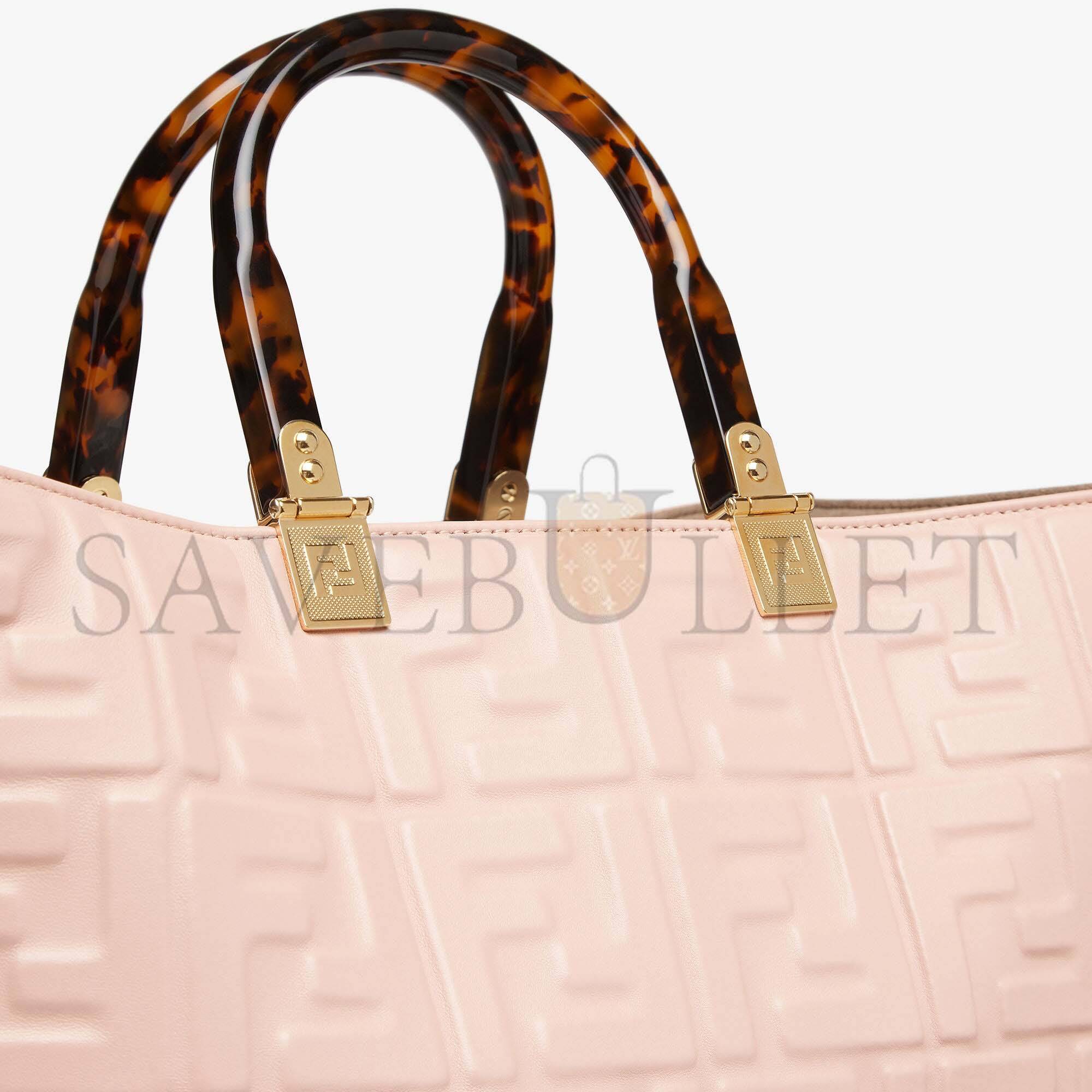 FENDI SUNSHINE MEDIUM - PINK LEATHER SHOPPER 8BH386AMCVF0J2F (35*31*17cm)