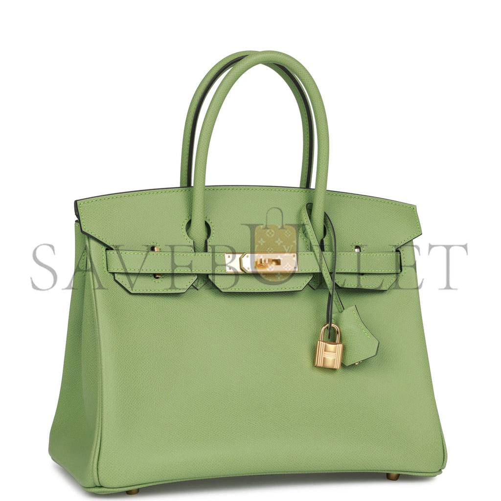 HERMES BIRKIN 30 VERT CRIQUET EPSOM GOLD HARDWARE (30cm)