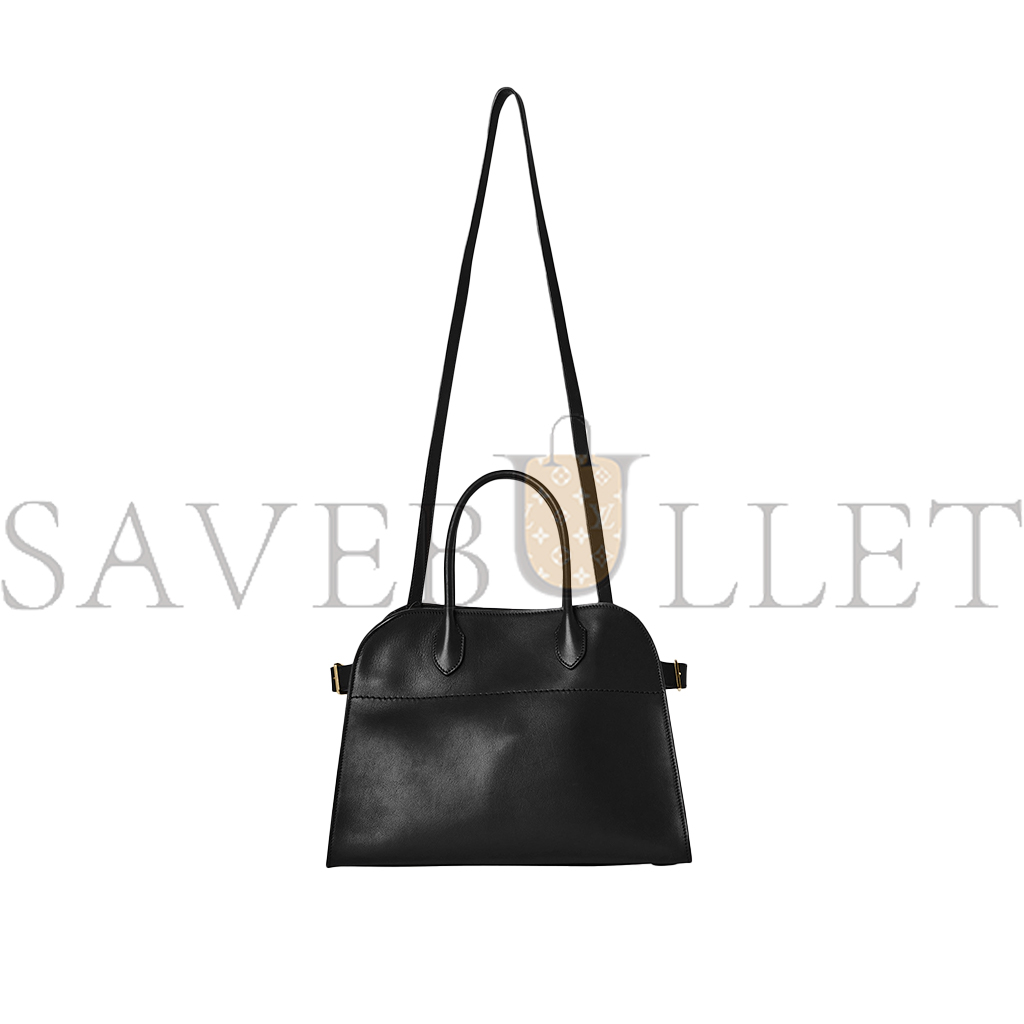 THE ROW SOFT MARGAUX 12 BAG IN LEATHER BLACK W1586L72BLSG (30*23*19cm)