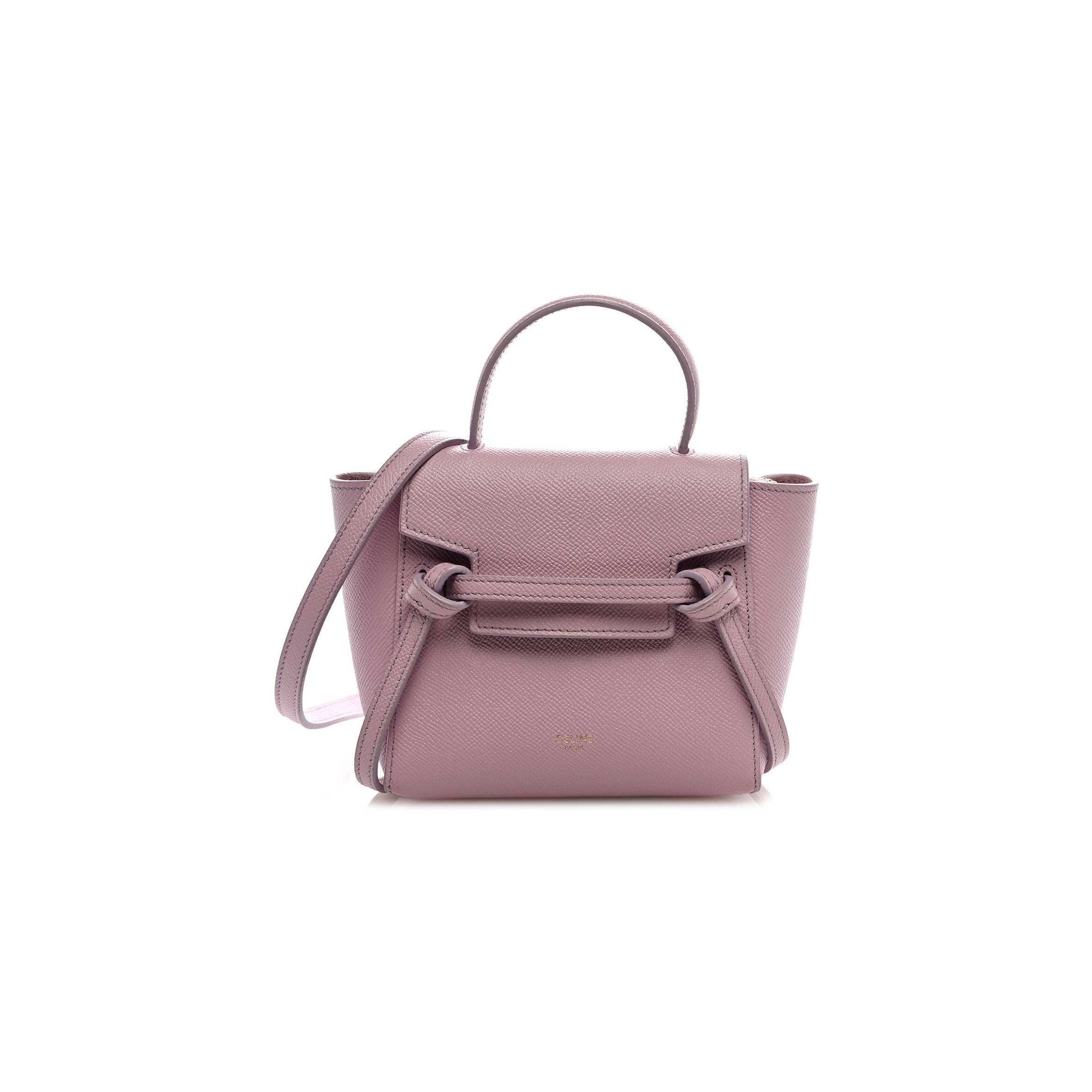 CELINE GRAINED CALFSKIN PICO BELT BAG ROSE QUARTZ (17*15*9cm)